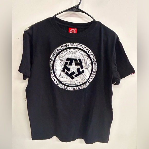 TRIBAL ORIGINAL WEST COAST LIFESTYLE TRIBAL CLIQUE WITH ANGELS FRONT AND BACK XL - Picture 1 of 8